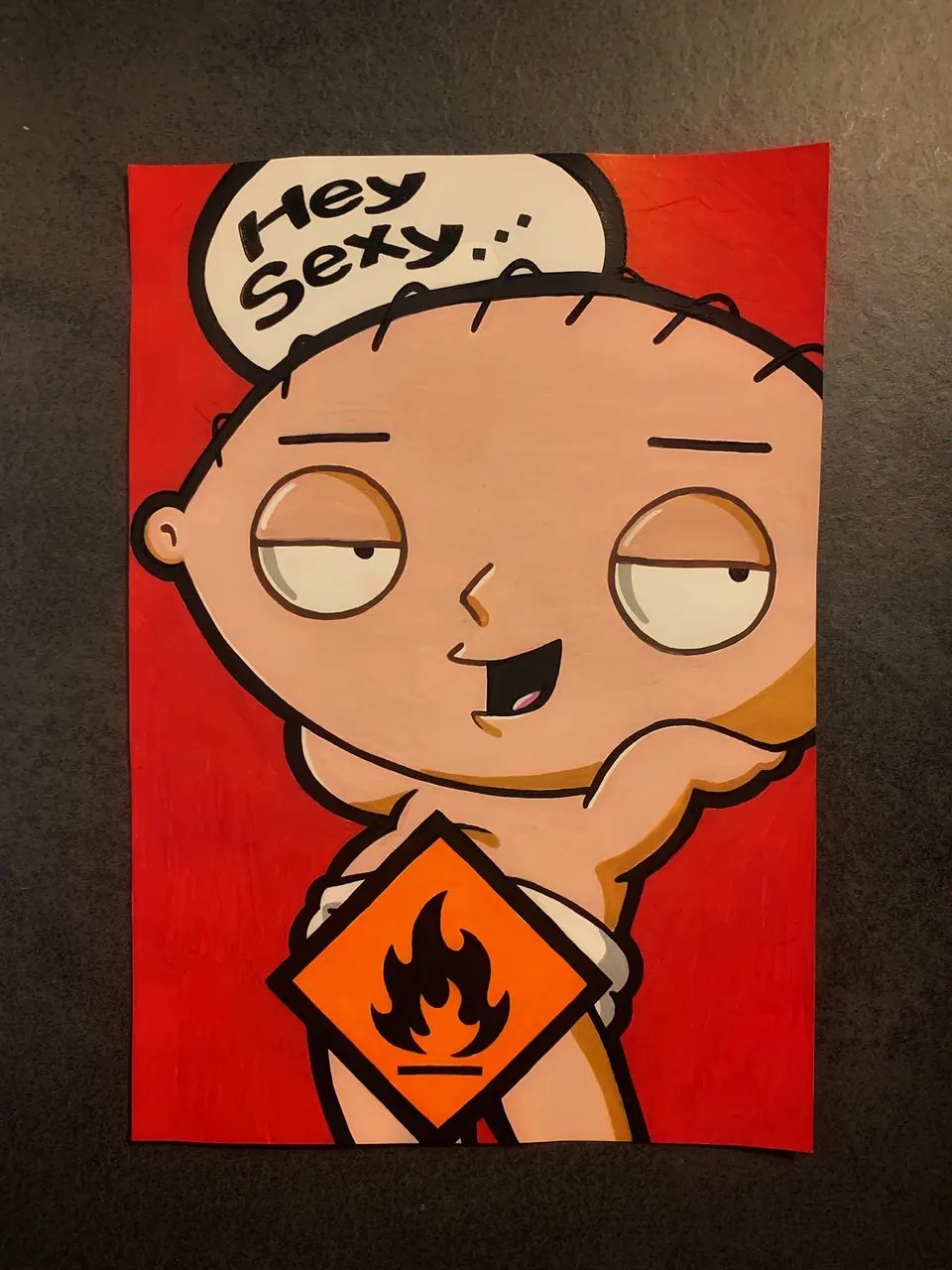 Pop-Art-Acrylbild von Stewie Griffin